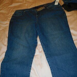 nwt 22W GV GLORIA VANDERBILT hartford w whiskers wash DENIM JEANS AMANDA CUT